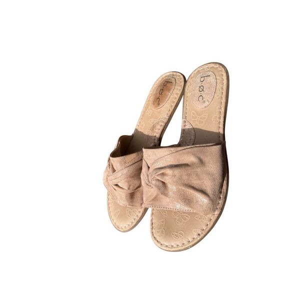 BOC Born Concepts Hayley Pink Rose Gold Fabric Slides Size 9 - Picture 2 of 12